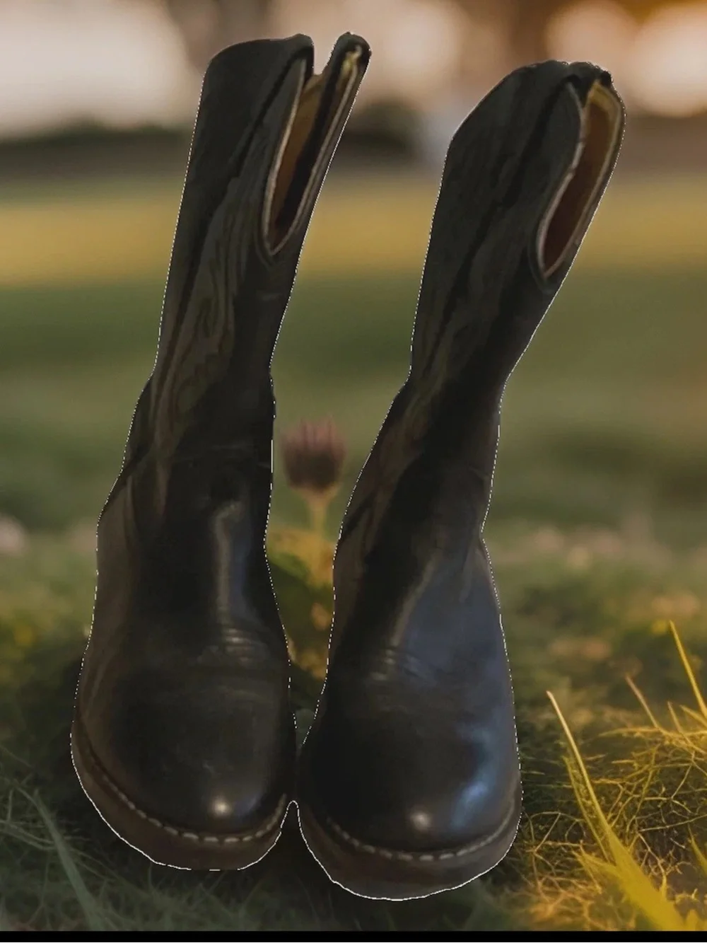 Smoky Mountain Cowboy Boots Youth Black Leather Western Unisex Sz 2